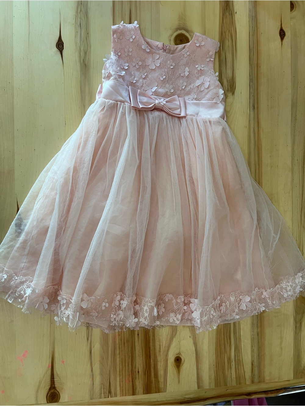 Pink Floral Tulle Party Dress for Girls